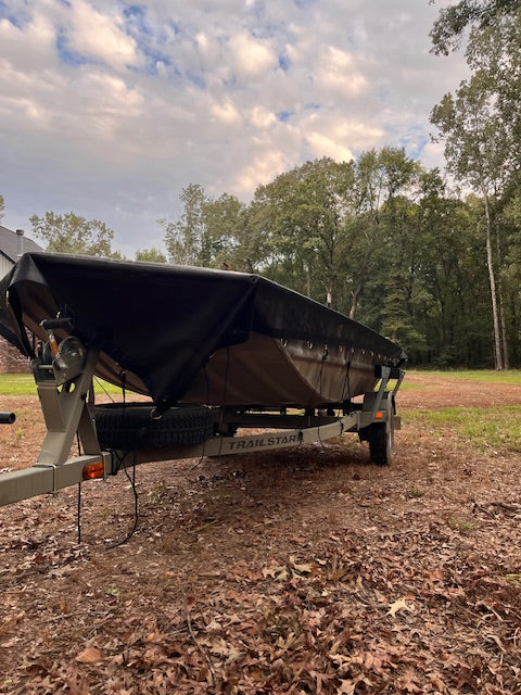 Mesh Guard Boat Cover, 16-foot universal cover (12 adjustable bungee straps included)